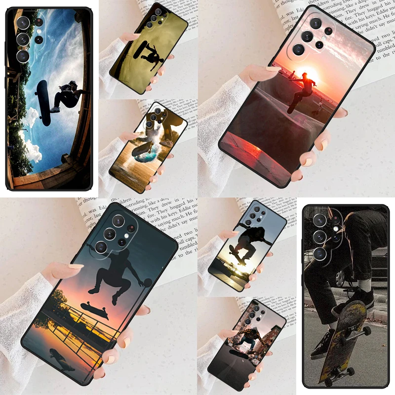 Skate Extreme Sport Phone Case For Samsung Galaxy S24 S23 S22 S21 Ultra S10 Note 10 Pro S20 Plus FE S9 S8 Cover