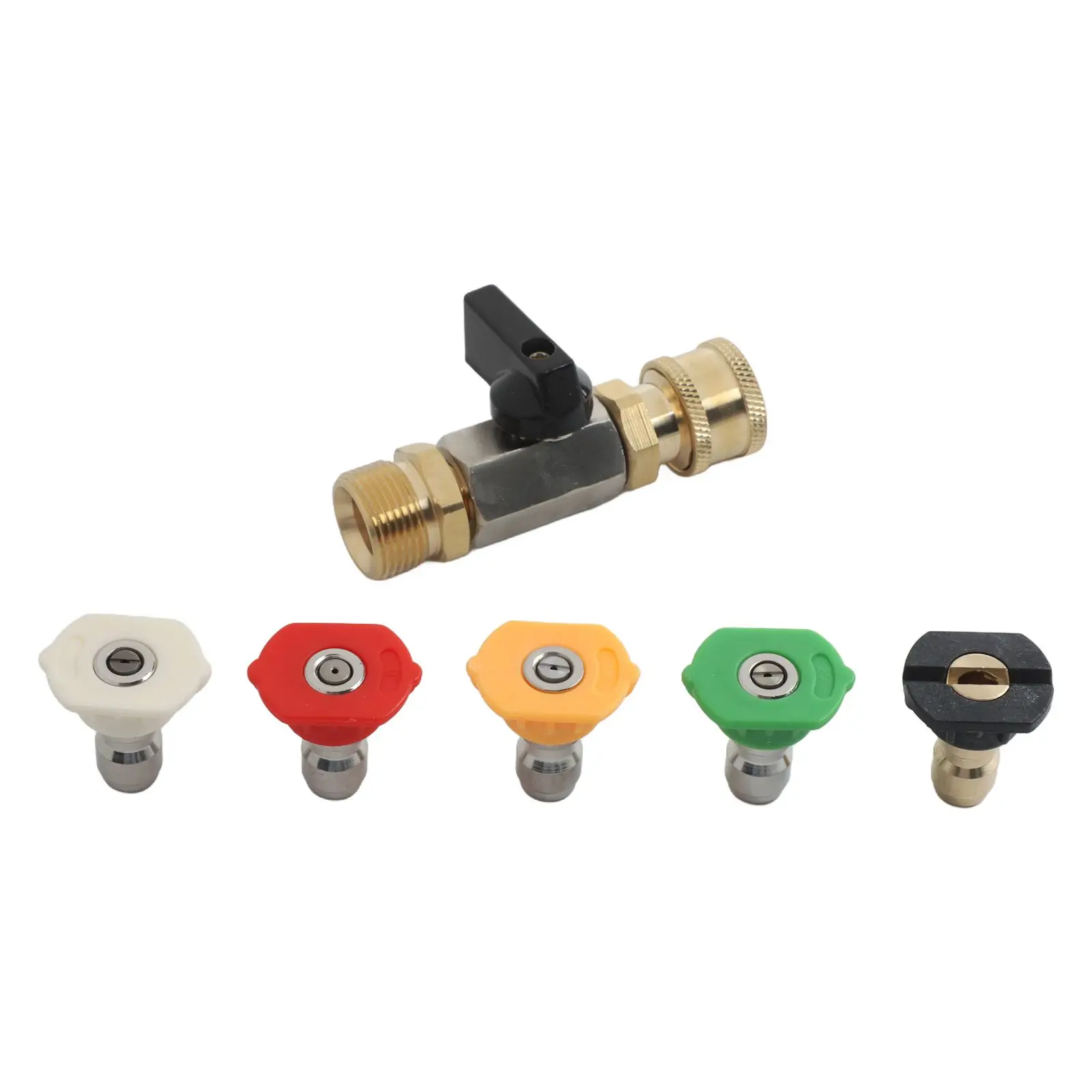 Ball Valve Quick Coupling Seamless Attachment Switch Cleaning Efficiency High Pressure Washer Adapter As Shown