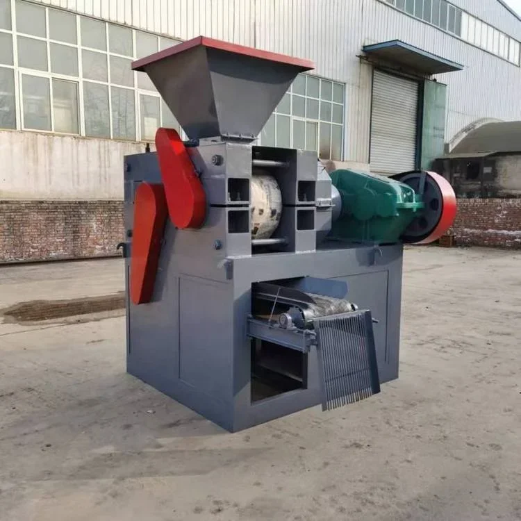 Multifunctional  iron powder charcoal briquette ball press machine 2 ton roll press type coal briquette making machine