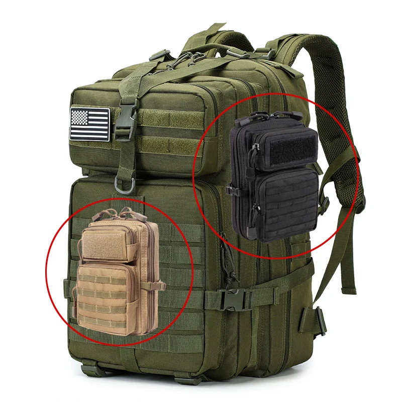 Outdoor Tactical Molle Pouch Holster Men Military Waist EDC Bag Wallet Phone Case Medical Bag Multifunction Camping Hunting Pack