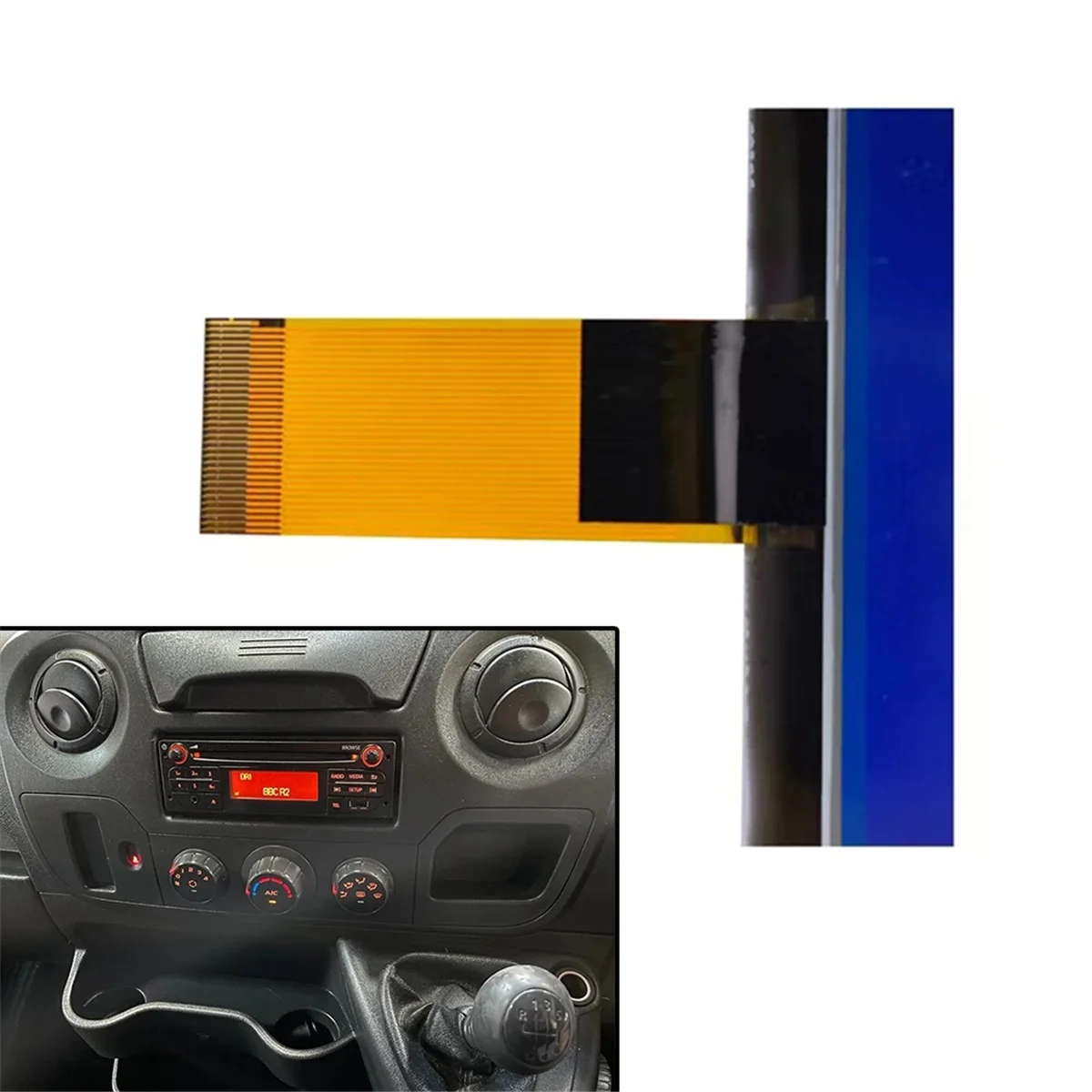 Wyświetlacz LCD do Renault Duster Captur Logan Symbol Pulse 3rd-Gen Radio Stereo Wewnętrzny zestaw wskaźników Dźwięk samochodowy