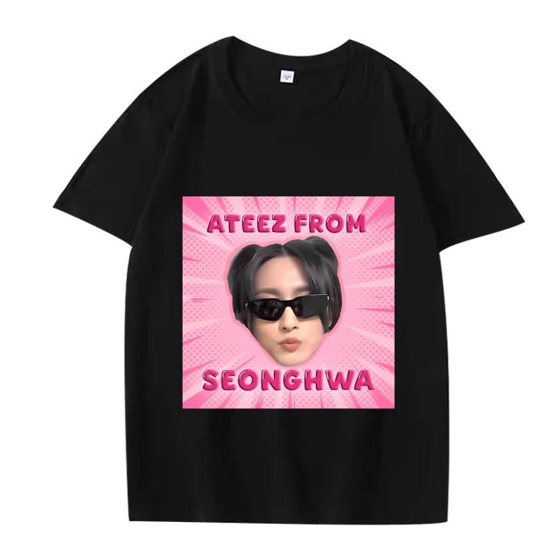 

Ateez from Seonghwa k-pop T Shirt 2025 men ’s women Oversized 100% Cotton streetwear funny short sleeve Summer print Unisex tee