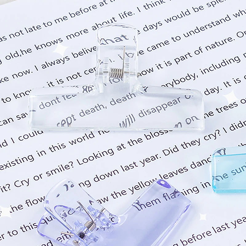 Simplicity Paper Clip Transparent Visiable Acrylic Clip Scrapbook Sticker Storage Clip Student Supplies Lovely Stationery