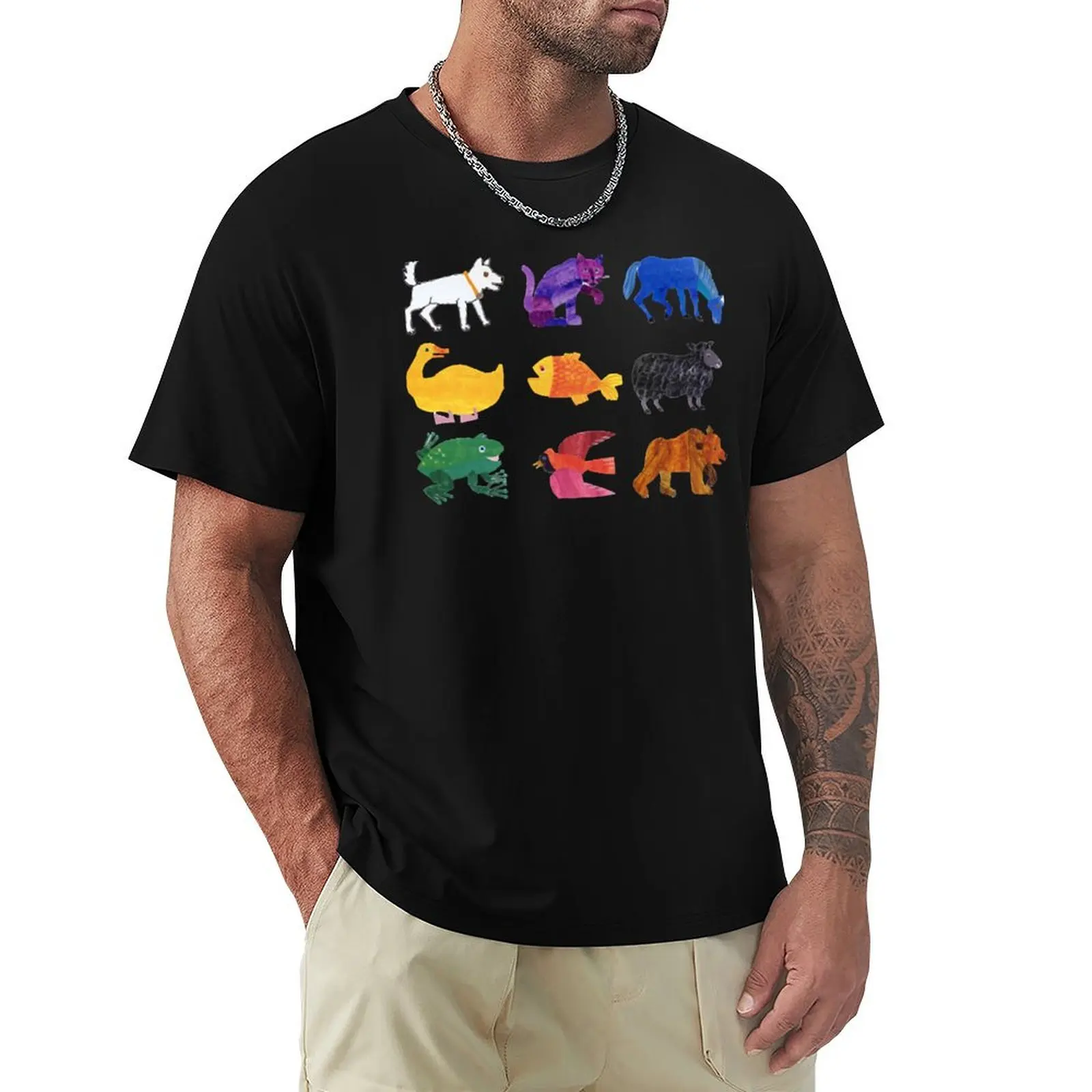 

Eric Carle Animals T-Shirt Work Utility Casual Tee Shirt