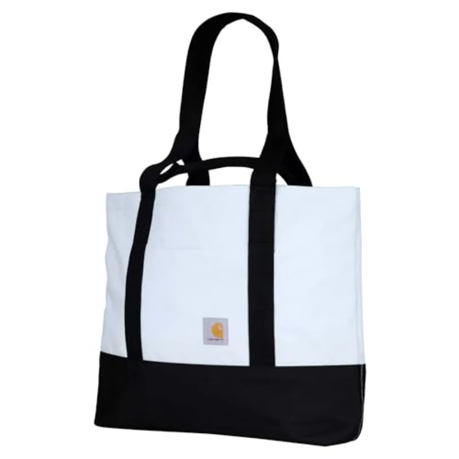

Vertical Open Tote Bag for Daily Use Water-Repellent Polyester Black Durable with Hand and Adjustable Shoulder Straps