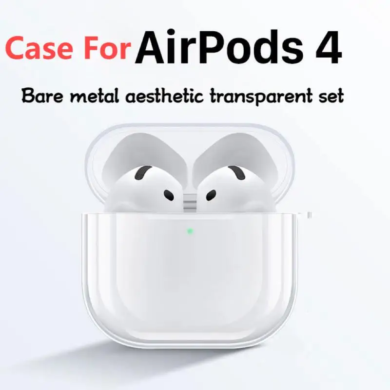 Custodia morbida in TPU trasparente per Airpods 4 Custodia protettiva trasparente per auricolari Apple Accessori per auricolari wireless