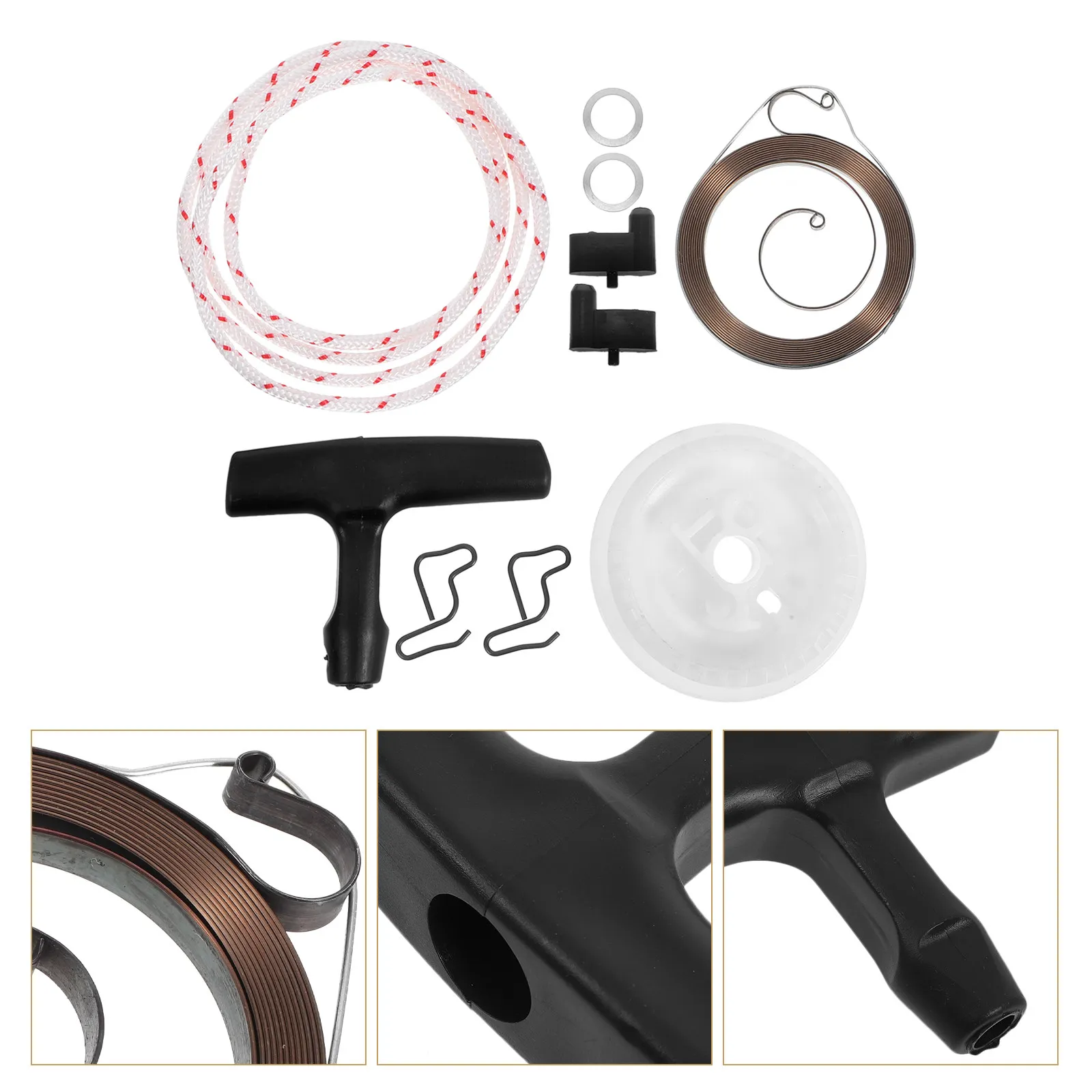 

Комплект троса ручного стартера и шкива для бензопилы MS170 MS180 MS210 MS230 MS250, сменный комплект ручного стартера для уличной техники