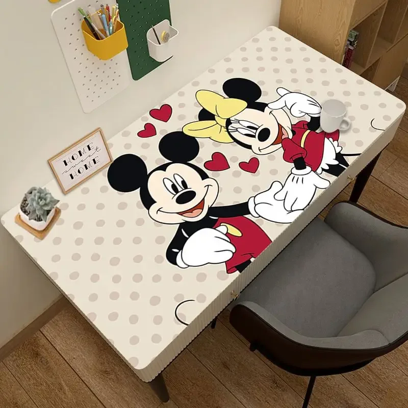

Новый коврик для мыши из искусственной кожи с принтом аниме Disney Mickey для ПК, геймерские настольные коврики, коврик для клавиатуры, детский водонепроницаемый коврик для мыши, скатерть