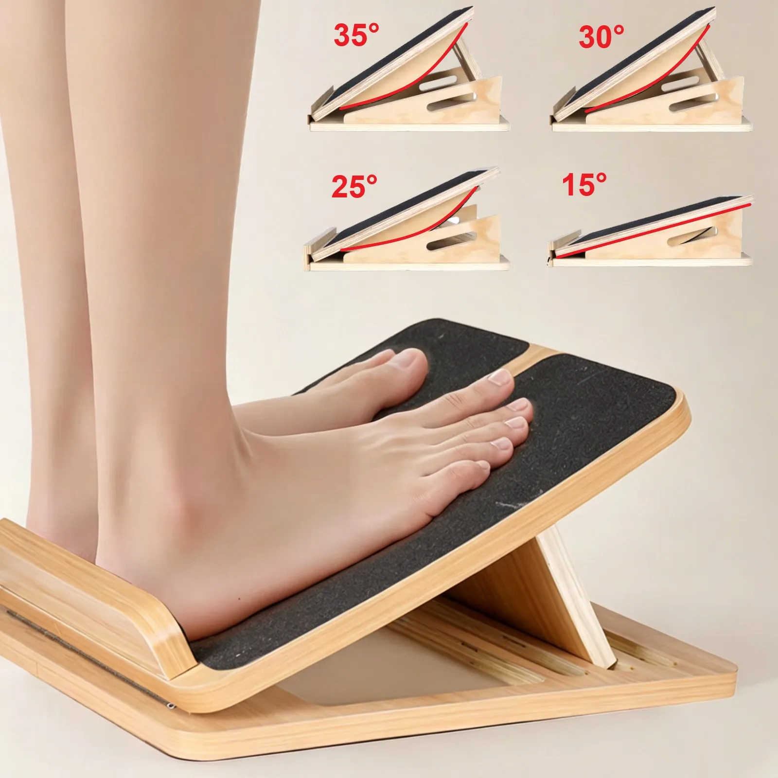 Planche d'inclinaison pliable en bois réglable pour étirements des mollets et des chevilles, entraînement pliométrique, équilibre, yoga, pilates, fitness