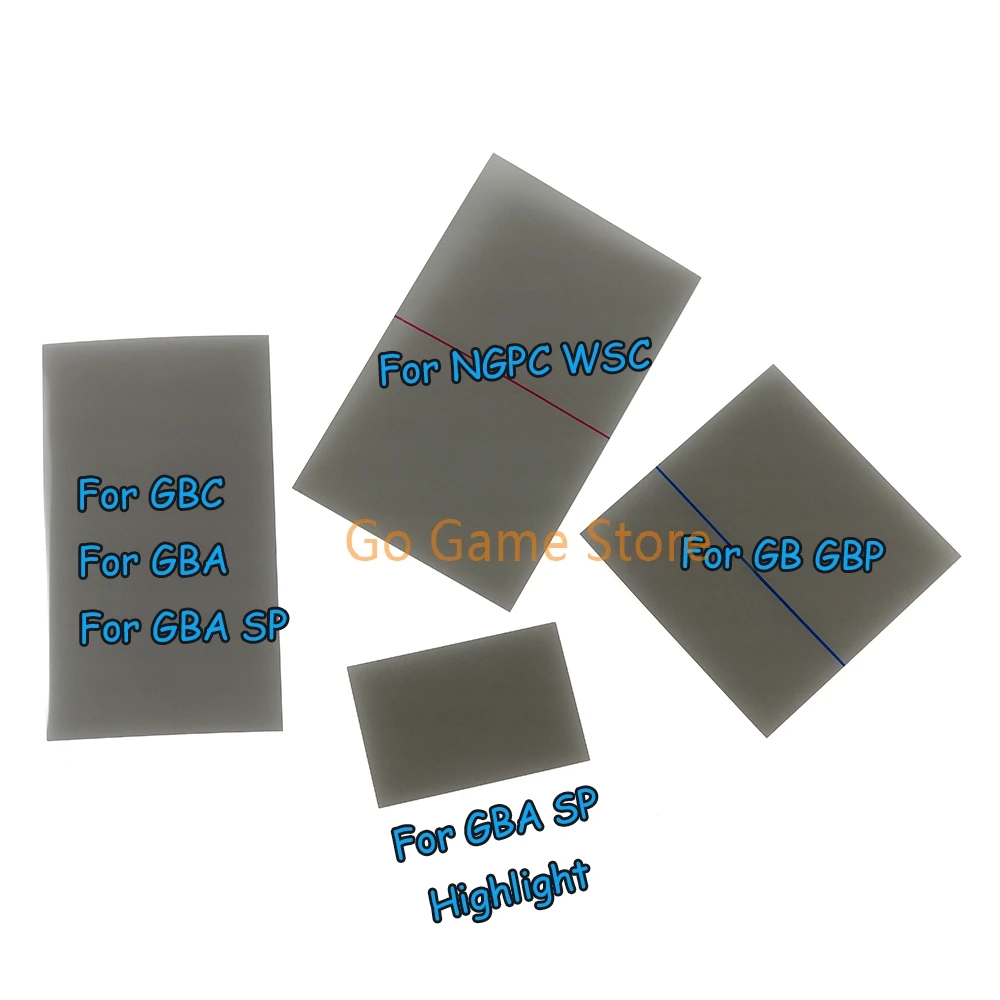 100pcs For WSC NGPC Backlit Screen Modify Part Polarized Polarizer Filter Film Sheet For Gamboy GB GBP GBA GBC GBA SP