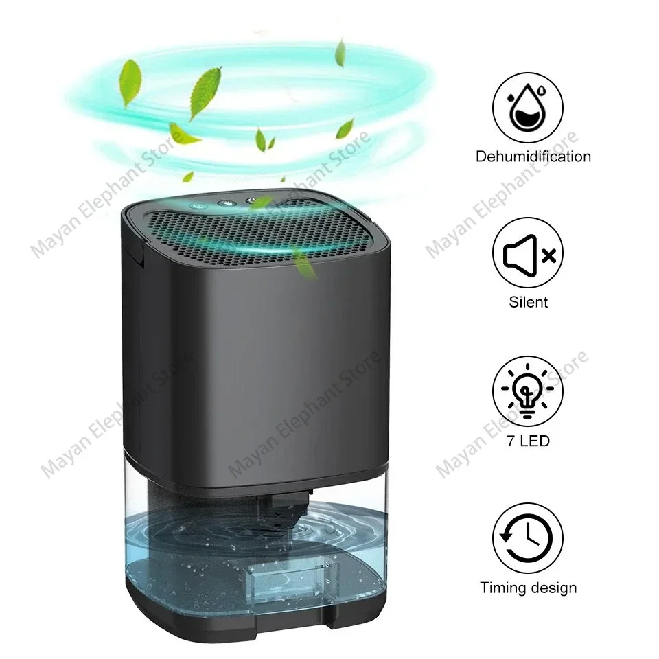 2024 new dehumidifier water tank 2 in 1 silent moisture absorber with basic air filter air dehumidifier for home kitchen