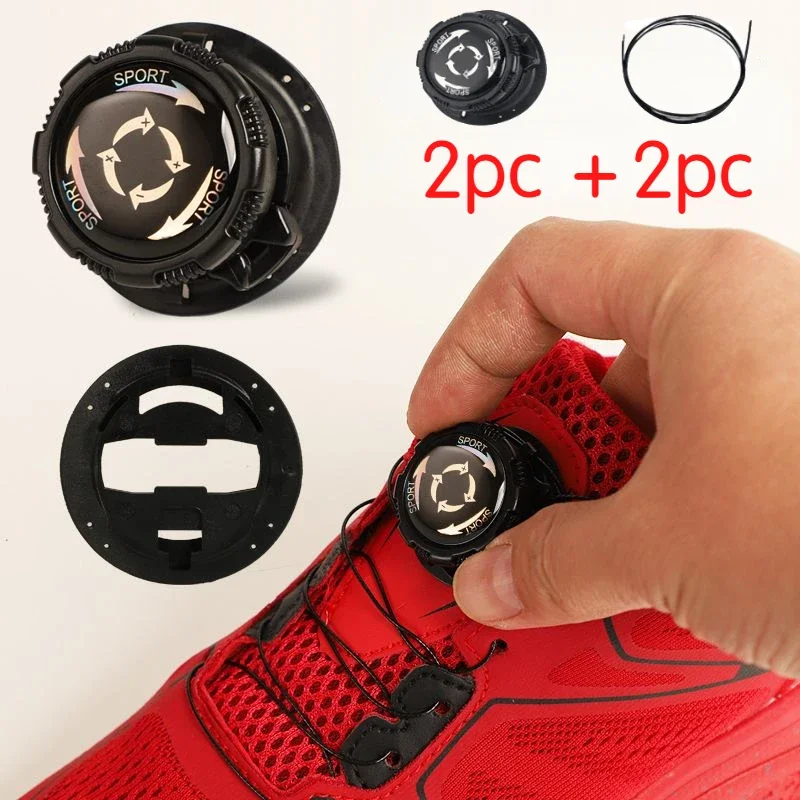 1pair Metal Wire Swivel Automatic Buckle Rope Sneaker ShoeLaces for Kids/Adult No Tie Shoe Laces Quick Lock Shoestrings Sneakers