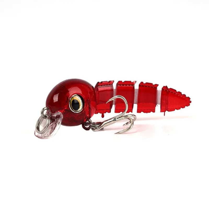 Wobbler, mehrteiliger Angelköder, Minnow, 5 cm, 4 g, Gelenkköder, Swimbait, künstlicher harter Köder, Kurbelköder, Trolling-Bassgerät