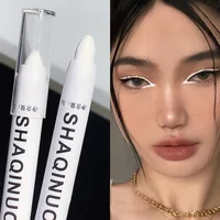 Matte Eyeshadow Stick White Eyeliner Shimmer Silver Highlighter Pen 2