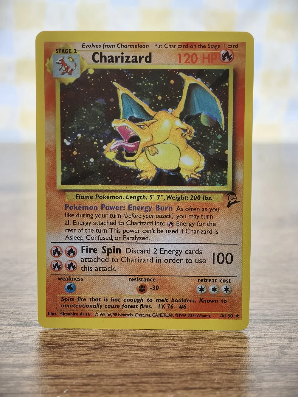 ชุดการ์ดซื้อขาย MINISO Pokémon Charizard 120HP - ของสะสมหายาก 4 ชิ้น (40/165, 4/130, 4/102, 4/100