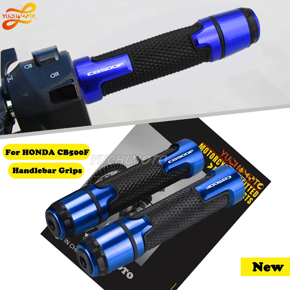 CNC Handlebar Grips Rubber Handle Grip Pad Motorcycle Accessories For HONDA CB500F 2013 2014 2015 2016 2018 2019 2020 2021 2022