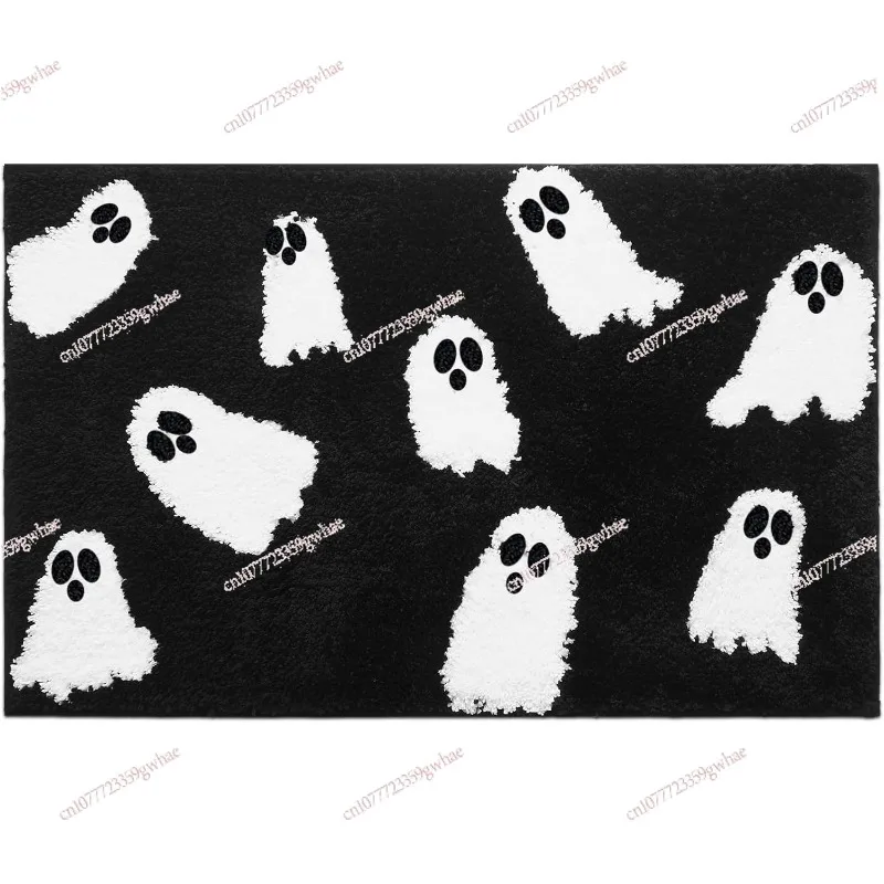 Cute Ghost Bathroom Decoration Non slip Bath Mat Soft Washable Home Decoration Cute Carpet 18x30 inchesGoods in stock