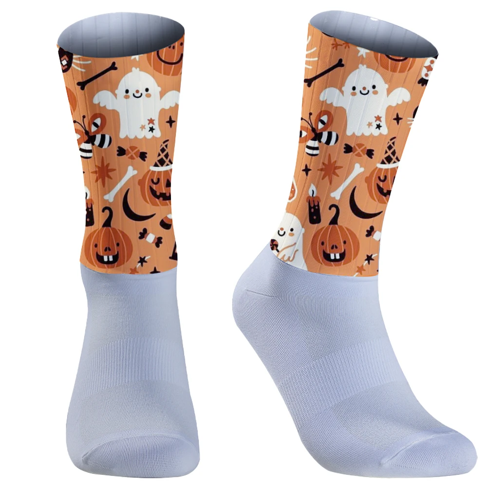 Chaussettes de cyclisme européennes et d'Halloween pour hommes, Couples japonais, Chaussettes de skateboard, Rue, Nouveau, 1 paire, 2024