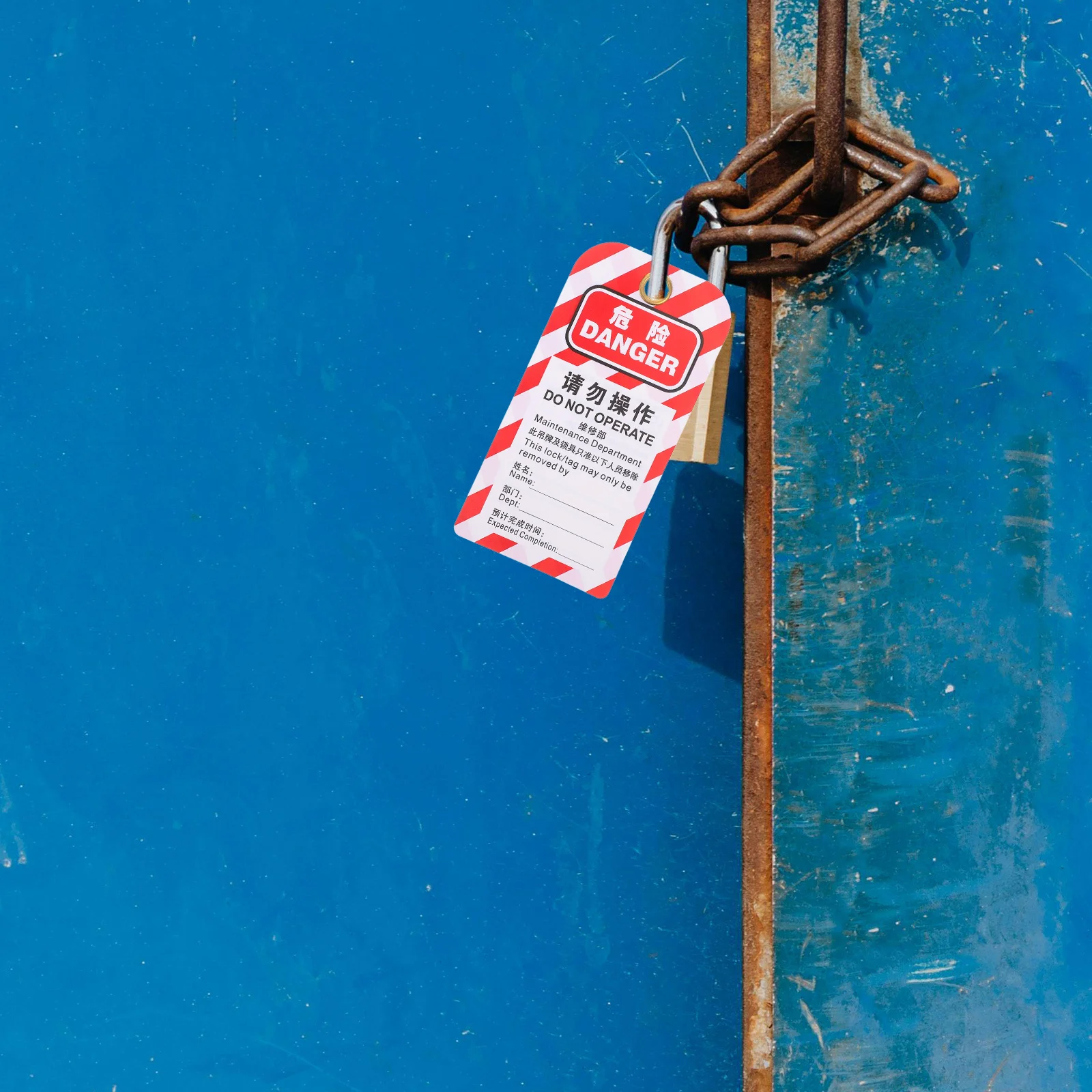 5 قطعة علامات السلامة لتحذير قفل المعدات لا تشغيل علامة أمان مصنع البناء الصناعي المعلق