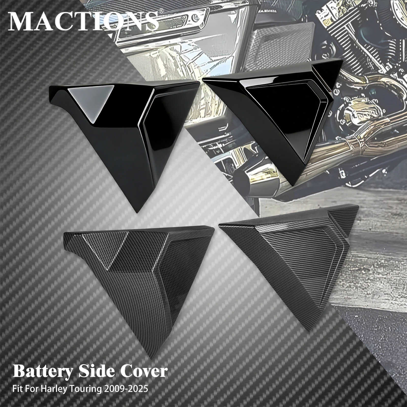 

Motorcycle Left Right Battery Side Cover Fit For Harley Touring Road King Street Electra Glide Ultra Classic 2009-2025 FLTRX