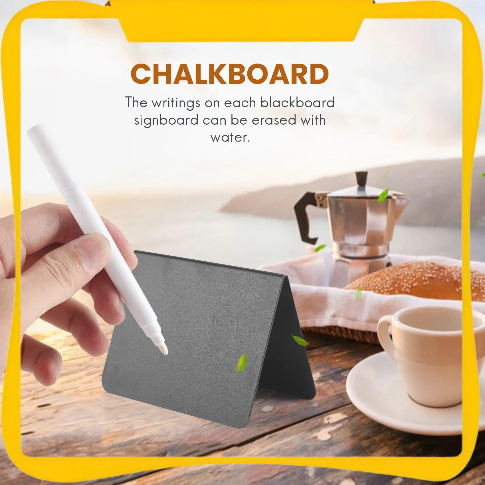 

20 Pieces Mini Chalkboard Signs A-Shaped Chalkboard Tables Buffet Tags PVC Erasable Blackboards With White Chalk Markers