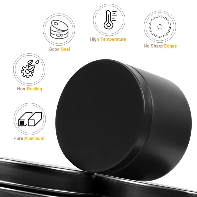 

BMBY-48Pcs Black Candle Tins, 4Oz Empty Candle Tin With Lids For DIY Candles Making, Matte Full Candle Jars For Candle Making