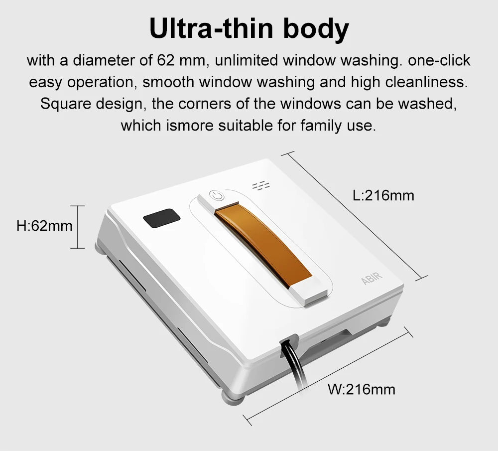 ABIR WD8 Remote Control Smart High Rise Building Auto Spray Clean Glass Electric Robot Window Cleaner