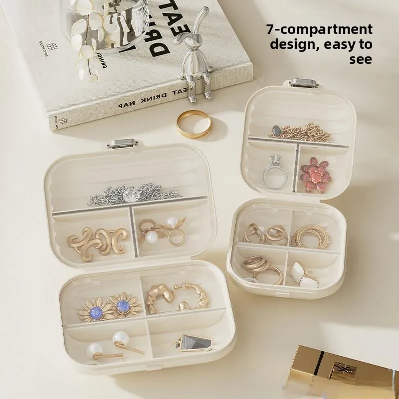 

Портативный герметичный органайзер для ювелирных украшений с защитой от окисления: коробка для хранения серег, ожерелий, браслетов, колец, модный аксессуар