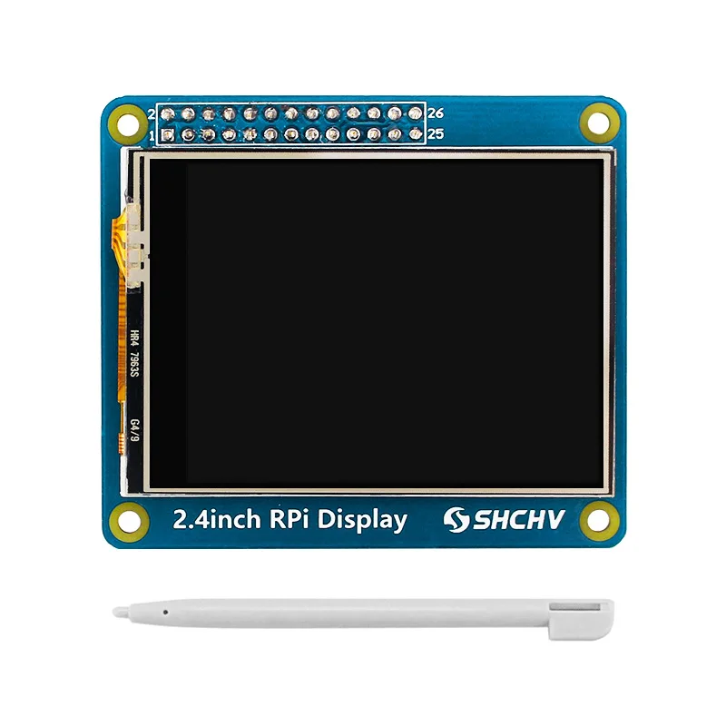 Raspberry Pi 4B/3B+/3A+/Zero 2W Compatible 2.4-Inch LED Resistive Touch Screen TFT LCD SPI Display with Low Power Consumption