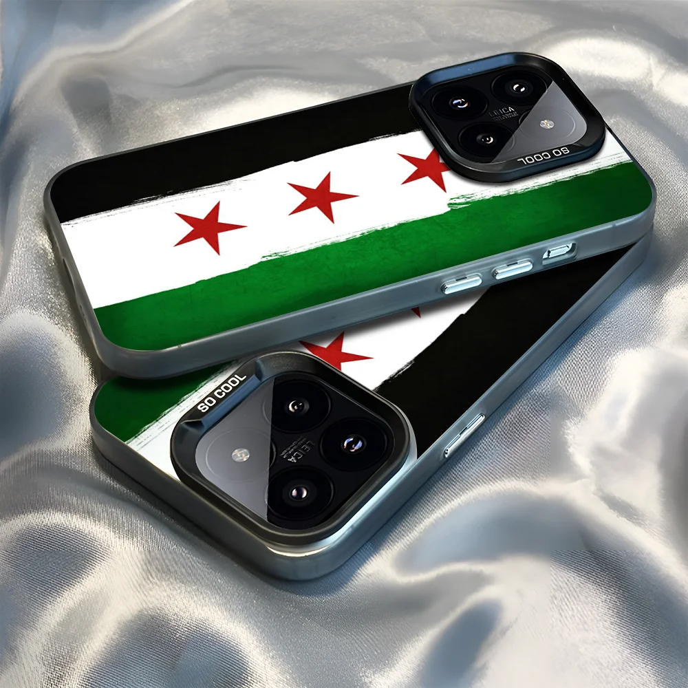 Epc Syrian Syria Flag Phone Case IMD Phone Case For IPhone 16 15 14 13 12 11 Pro Max Plus Color Silver Cover