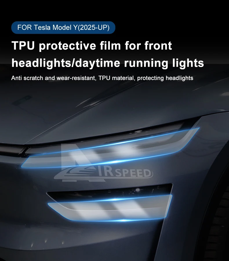 PPF Autolackschutz Scheinwerferfolie für Tesla Model Y Juniper 2025 und neuer, transparente Schutzfolie für B-Säule und Rücklichter – Detail 1