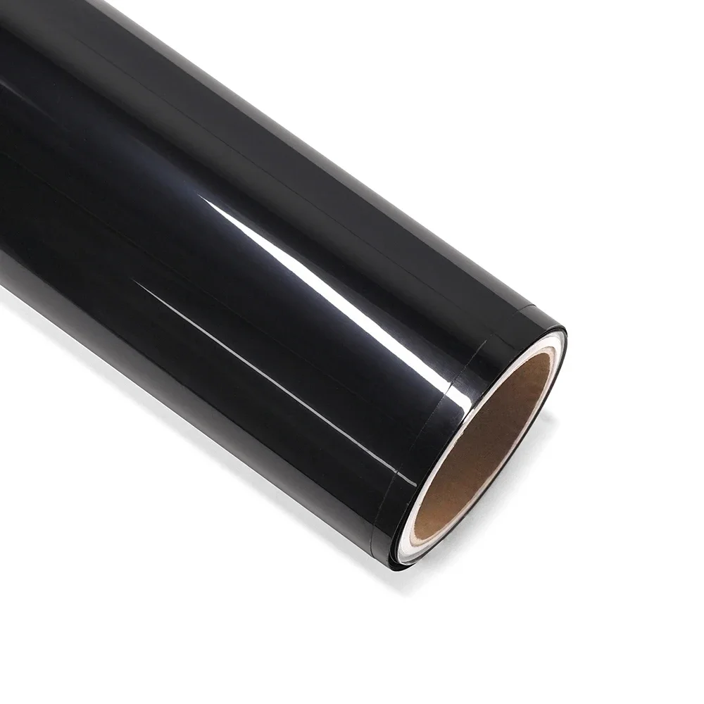 1.52x16.5m Premium Glossy Black Car PET Wrap Vinyl Film Color DIY Change Decal Protective Cover Sticker Auto Tuning Accessories