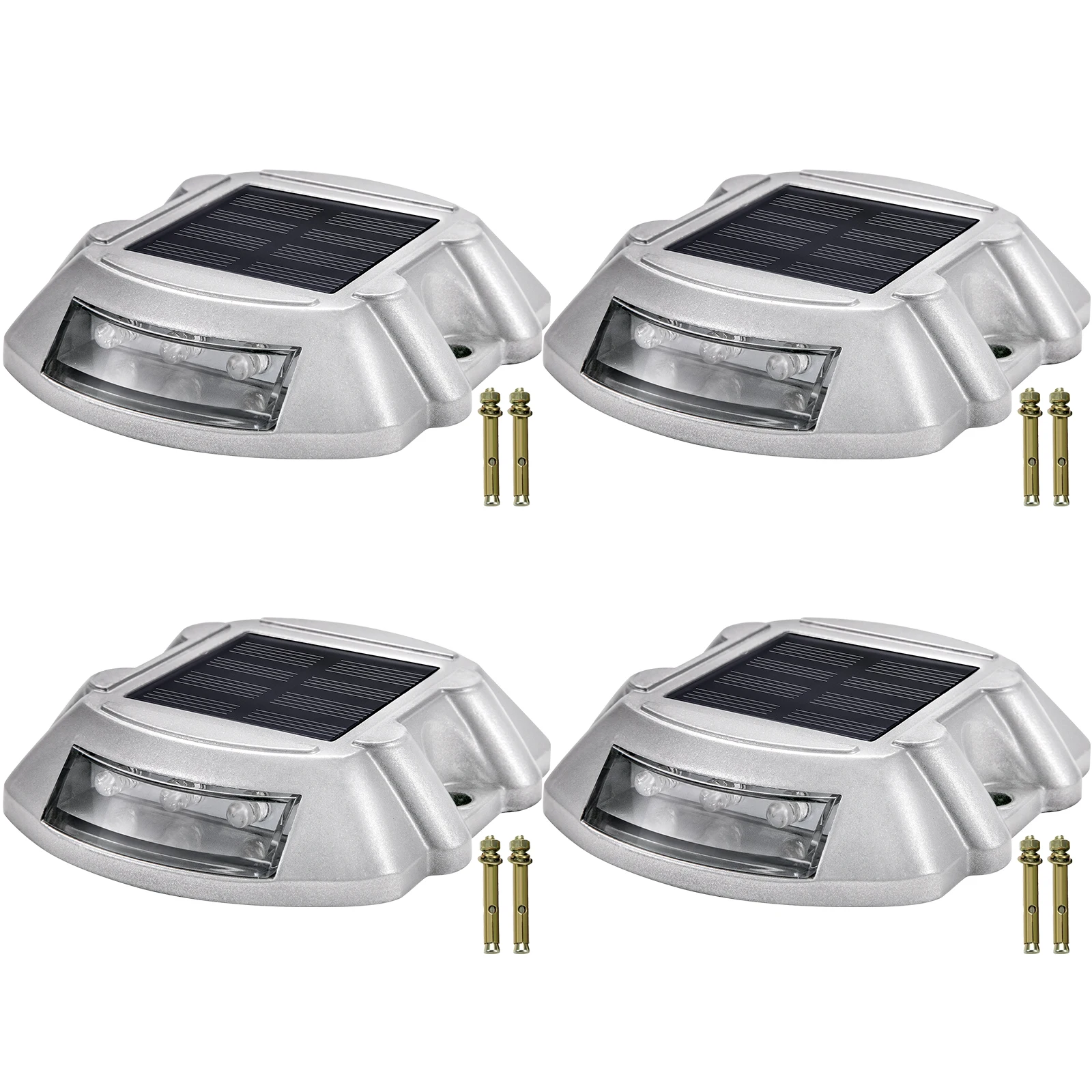 

VEVOR Solar Dock Lights Deck Driveway Lights Outdoor Waterproof Wireless 6 LEDs for Path Warning Garden Walkway Sidewalk Steps