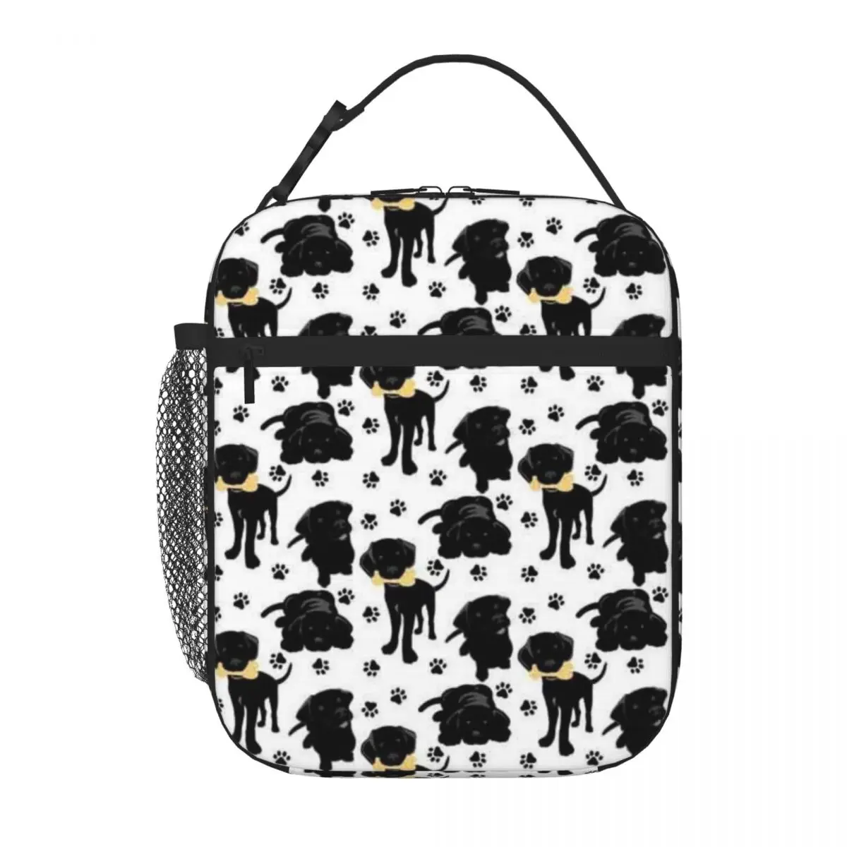 Bestselling Black Lab Puppies Insulated Inner Commuter Lunch Bag Daily Snack Storage Reusable Lunch Bag