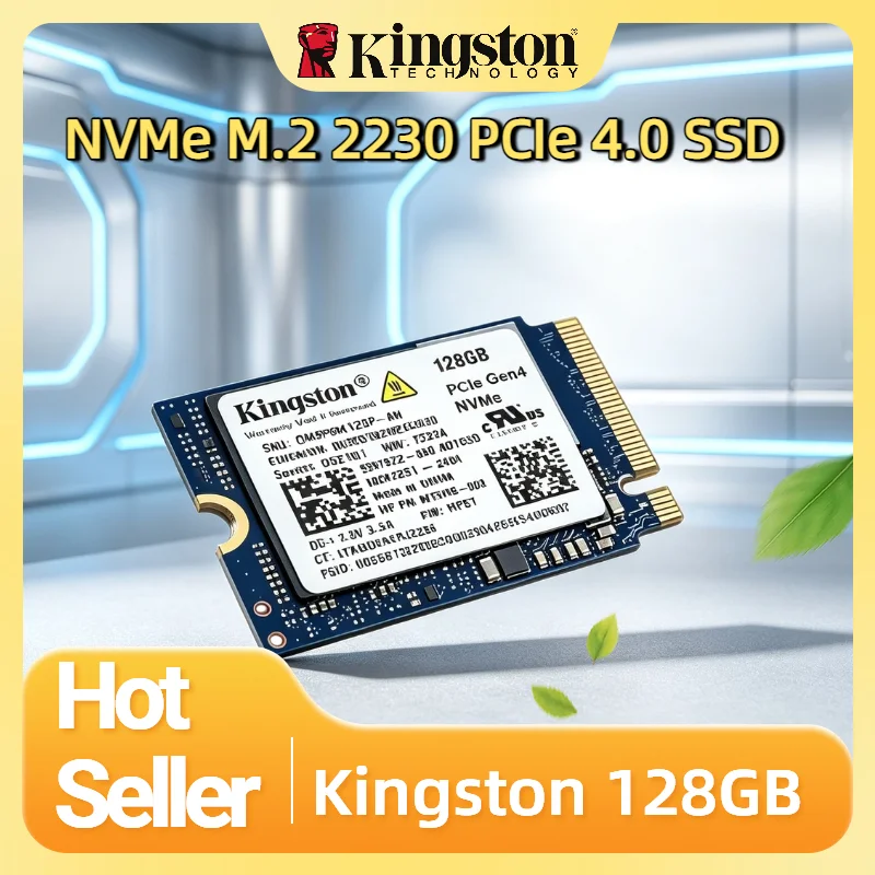 SSD Interno OEM Kingston 128GB M.2 2230 NVMe PCIe 4.0 de Alta Velocidade para Transferência de Dados para PC Laptop Pro Max