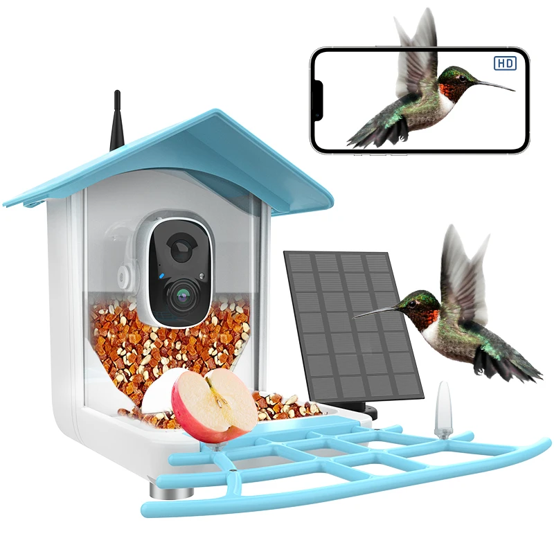 Solar Panels for Outdoor Bird Feeder Wireless Security Camera Solar Panel High Efficiency Waterproof Easy Installation for Home