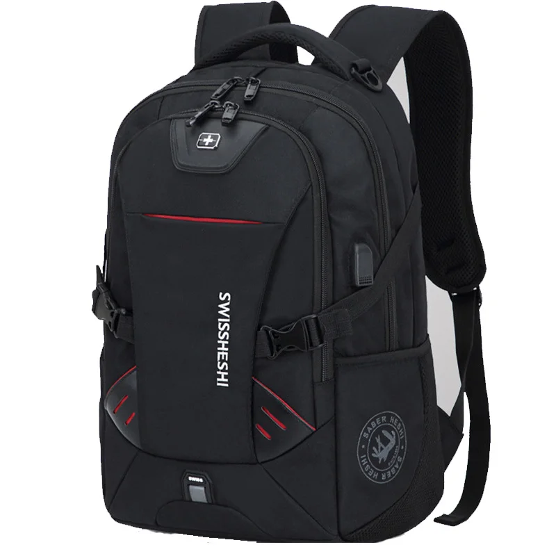 Mochila multifunción con carga USB para hombre, morral escolar informal de negocios a la moda para viajes, antirrobo, resistente al agua, para ordenador portátil de 17 pulgadas