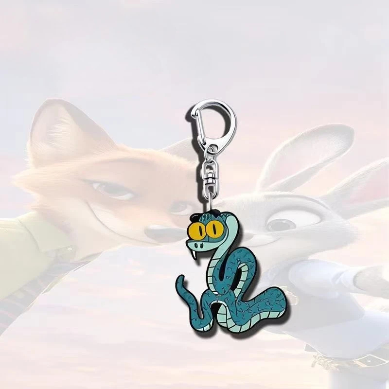 6 أنماط أنيمي Zootopia 2 الأجهزة الطرفية البسيطة ثعبان غاري المفاتيح جودي ملحق نيك لعبة ضابط ليوبارد لطيف الاكريليك لعبة الكسل #6