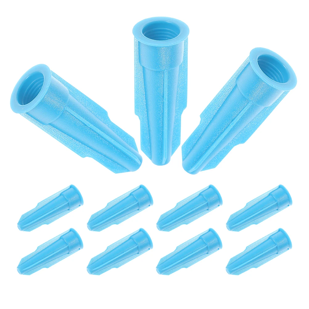 

12 Pcs Gluing Tools Caulk Cap Saver Cover Plastic Nozzle Caps Keeper Sealer Sky-blue Covers