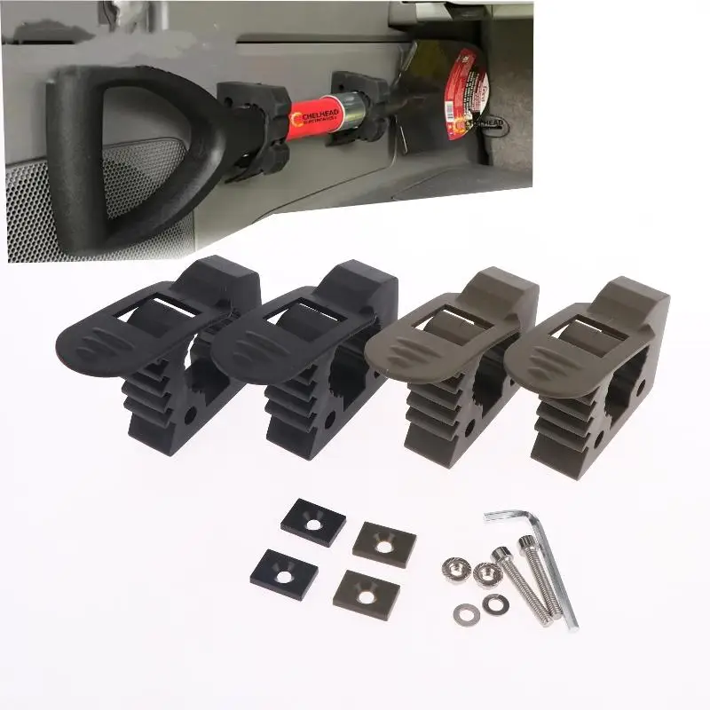 1/2 Sets Rack Overlanding Accessor Quick Release Secure Mount ﻿ Heavy Duty Rubber Quick Fist Clamp Mount Tools Equipment Holder