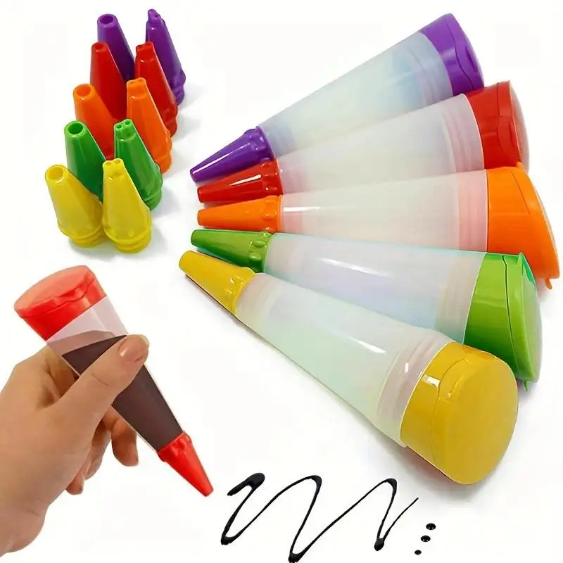 Silicone Food Writing Pen Chocolate Decorating Tools Cake Mold Cream Cup Cookie Icing Piping Pastry Nozzles Kitchen Accessories