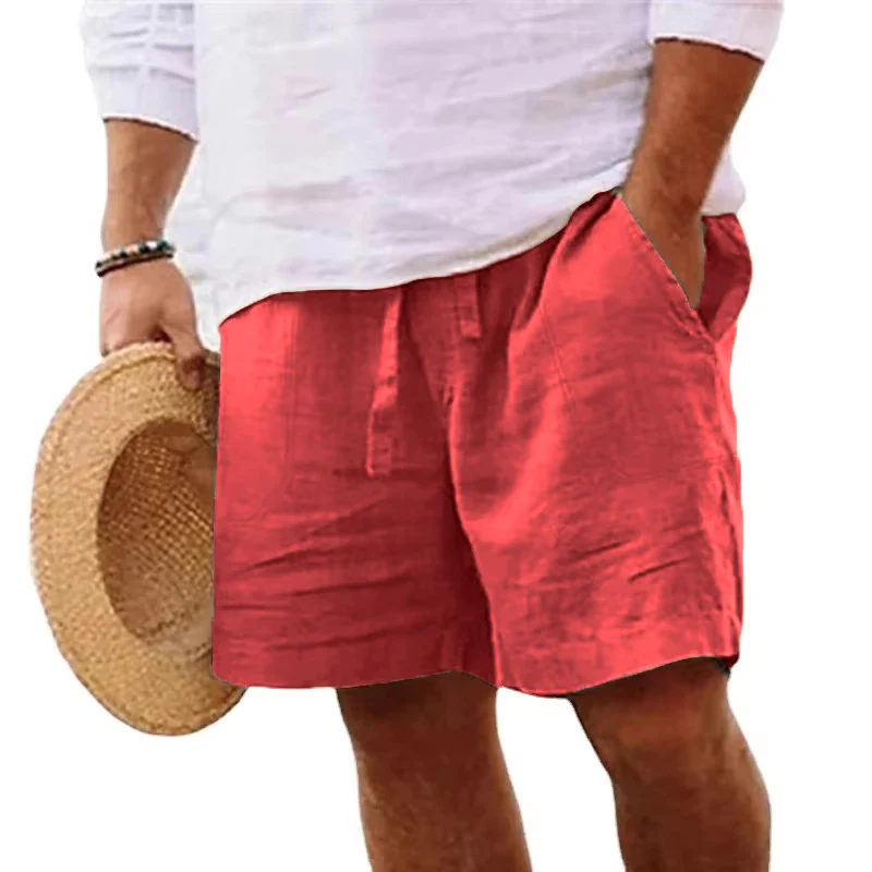 New Mens Cotton Solid Color Short Lightweight Gym Pants 2026 Beach Shorts Men Jogging Sport Large Short Homme