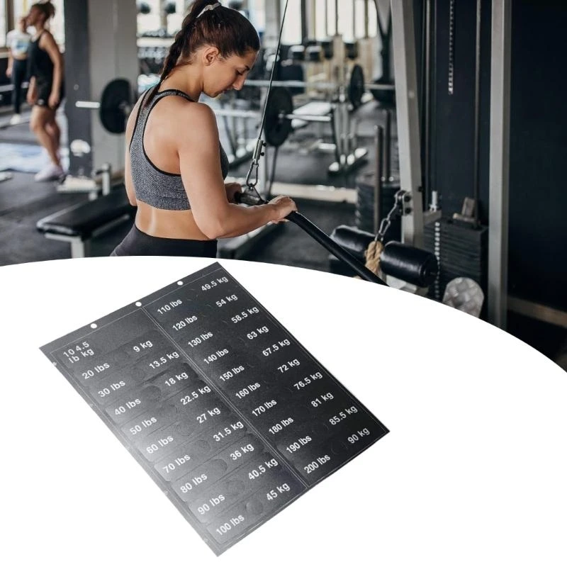 Gym Equipment Weight Sticker Weight Stack Labels 4.5-90kg Weight Block Sticker