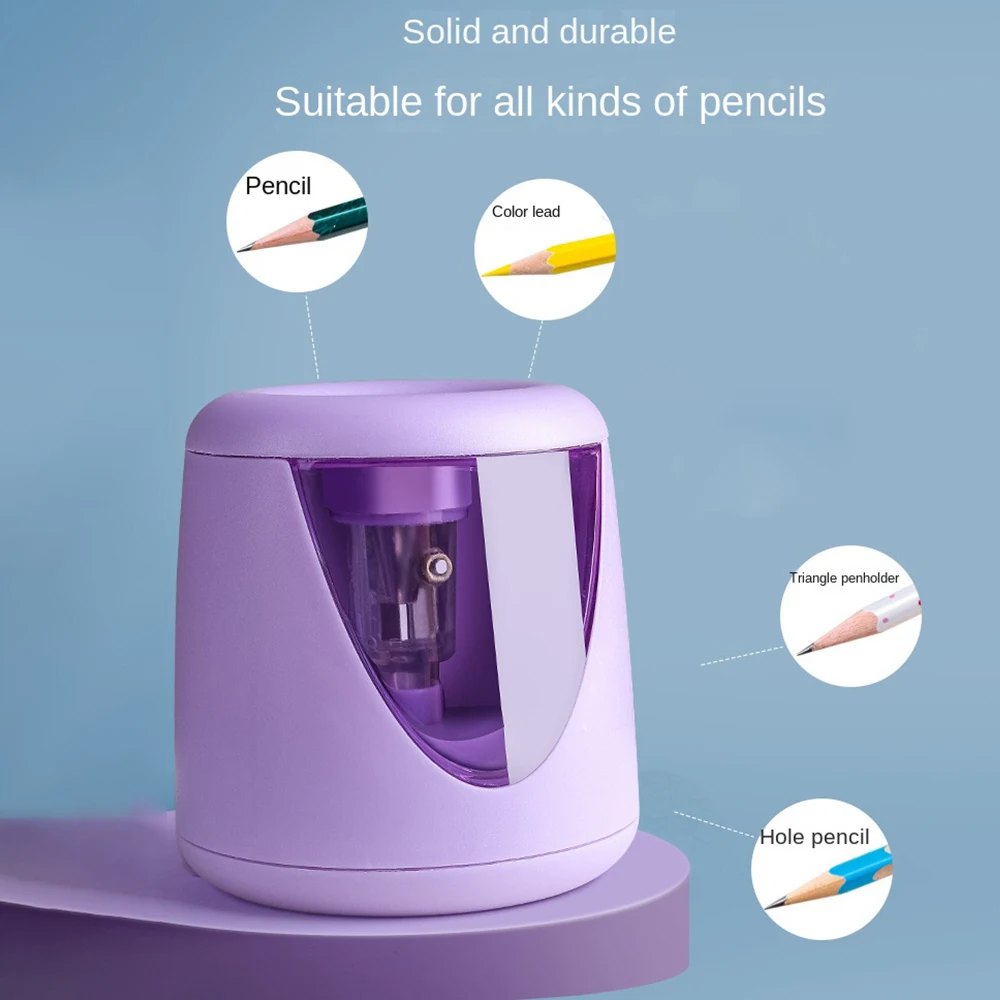 Imagem -02 - Apontador de Lápis Elétrico Automático Multi-function Sharpener Heavy Duty Usb Escola Mecânica Primários Alunos Crianças Papelaria Presente