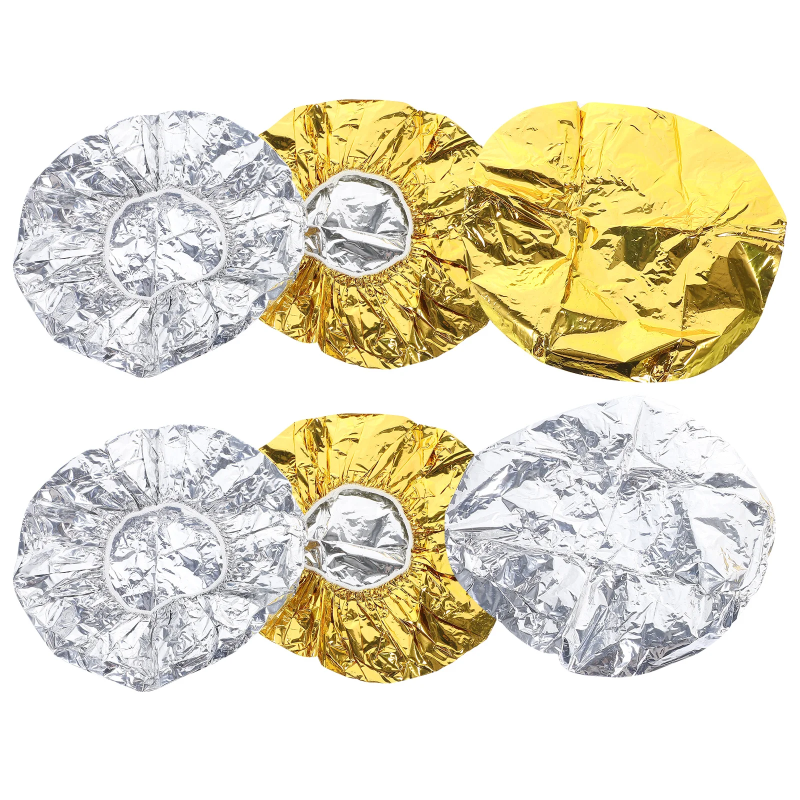 

6Pcs Aluminum Foil Heat Insulation Cap Deep Conditioning Hair Professional Salon Use Aluminum Foil Cap