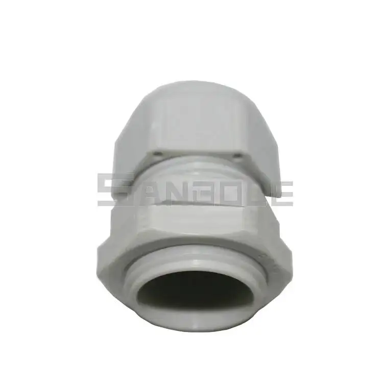 100pcs PG Series Plastic Cable Connector Waterproof Nylon Grey Black PG7 PG9 PG11 PG13.5