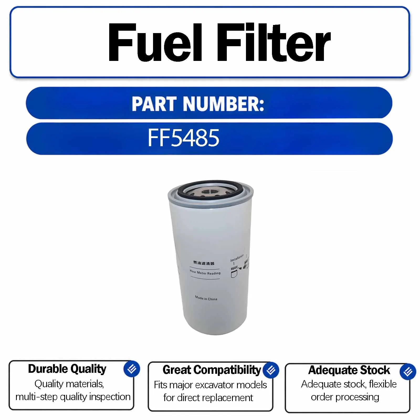 Fuel Filter 3978040 400403-00126 65.12503-5026A For Shantui SD160 Bulldozer