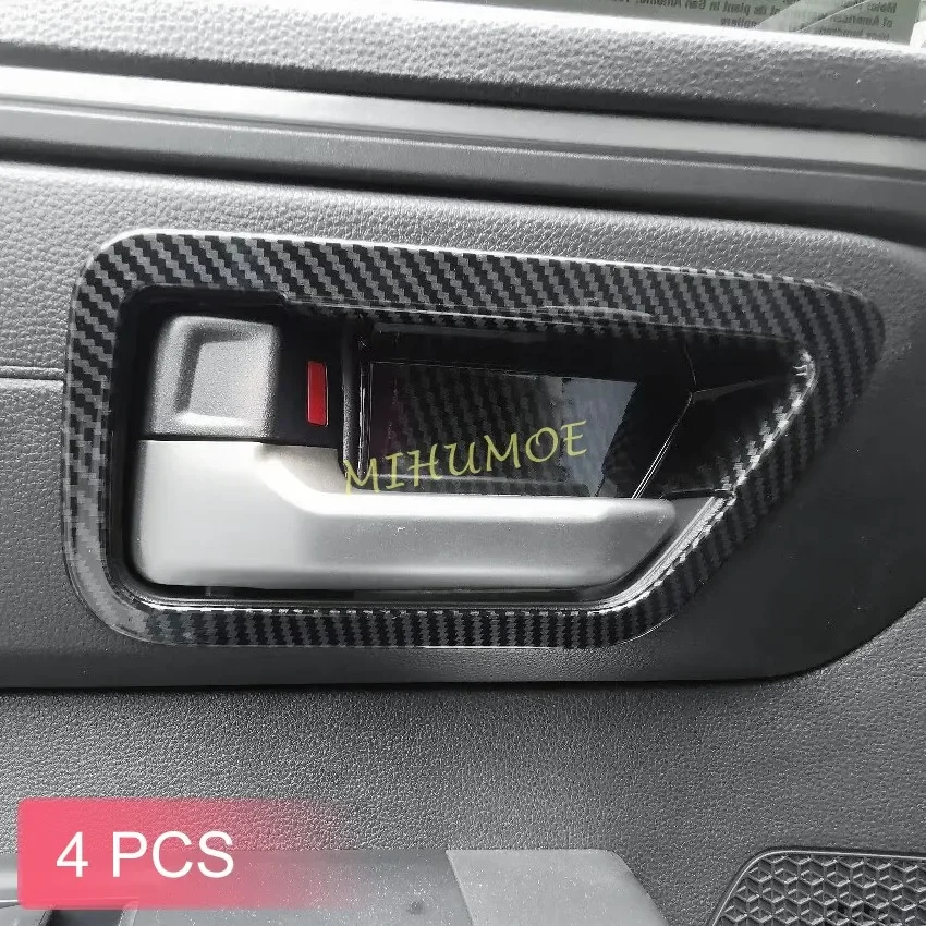

Carbon Fiber Interior Door Handle Cover Surrounds Stylish For Toyota Tundra 2022-2025 / Sequoia 2023-2025