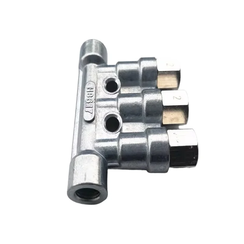 

for Haitian Injection Molding Machine Parts Three-Way Damping Lubrication Distributor H8617 Lubricant Outlet Brand New Genuine