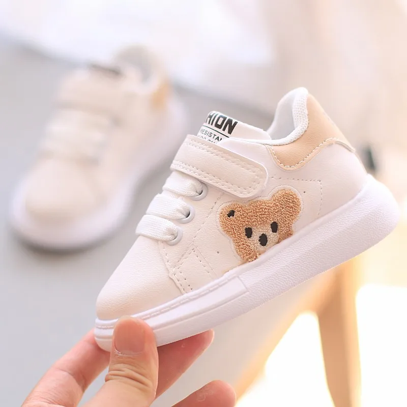 Tenis Kid Shoe Girl Board Shoe Simple Small White Shoe 2023autumn New Soft Sole Casual Boy Sport Shoe Trend Cartoon Casual  Shoe